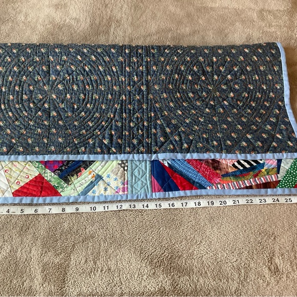 Colorful Patchwork Quilt. Handmade - Picture 2 of 3